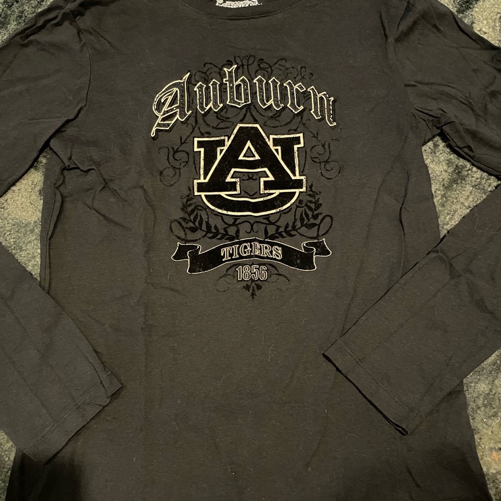 Auburn University Tigers Sparkle Women’s Fit L/S T-shirt Size M Black